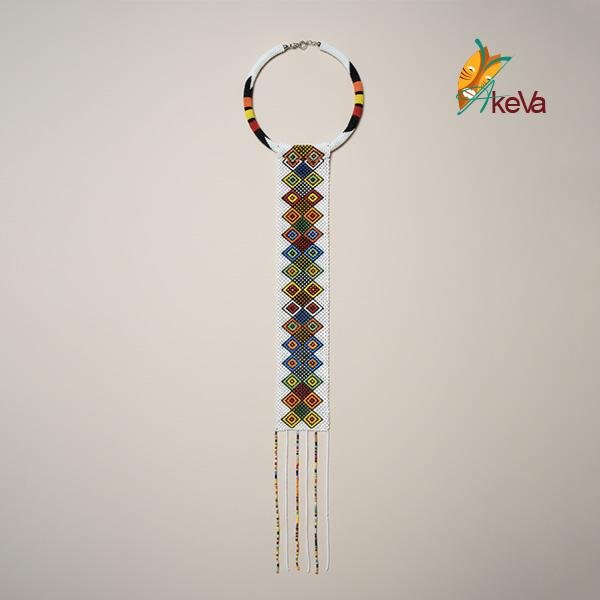 Parure Collier et Boucles d'Oreilles "Mosaïque Zulu"